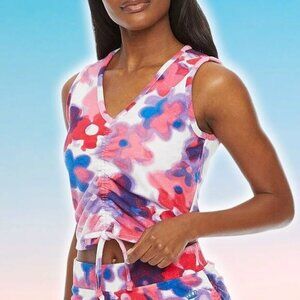 JUICY By Juicy Couture Terry Cloth Ruched Sleeveless Crop Top Sz Small